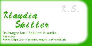 klaudia spiller business card